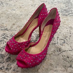 Gianni Bini Pink Rhinestone Stilettos